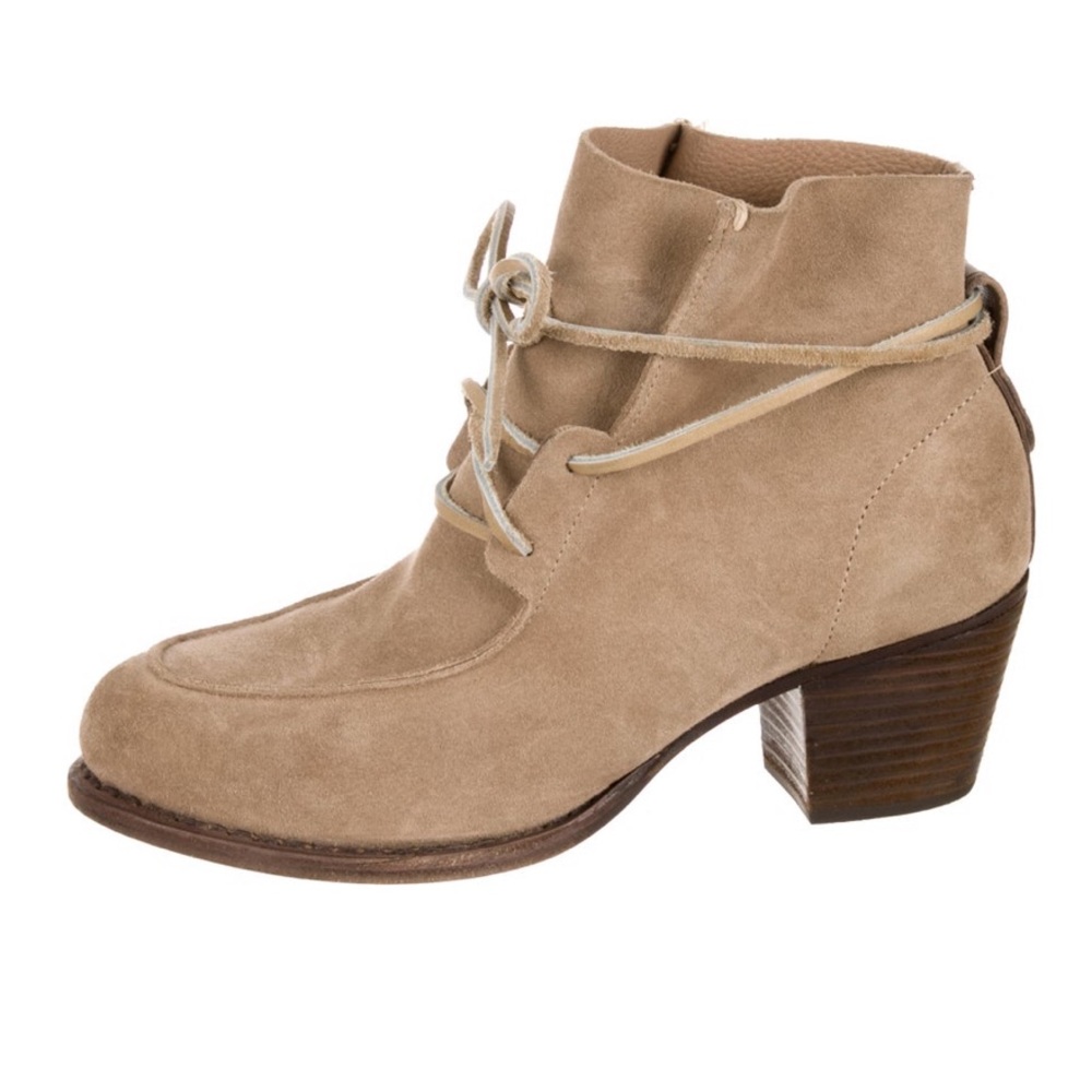 🎁SOLD!📦 RAG & BONE Taupe Beige Suede Round-Toe HeeledBoot